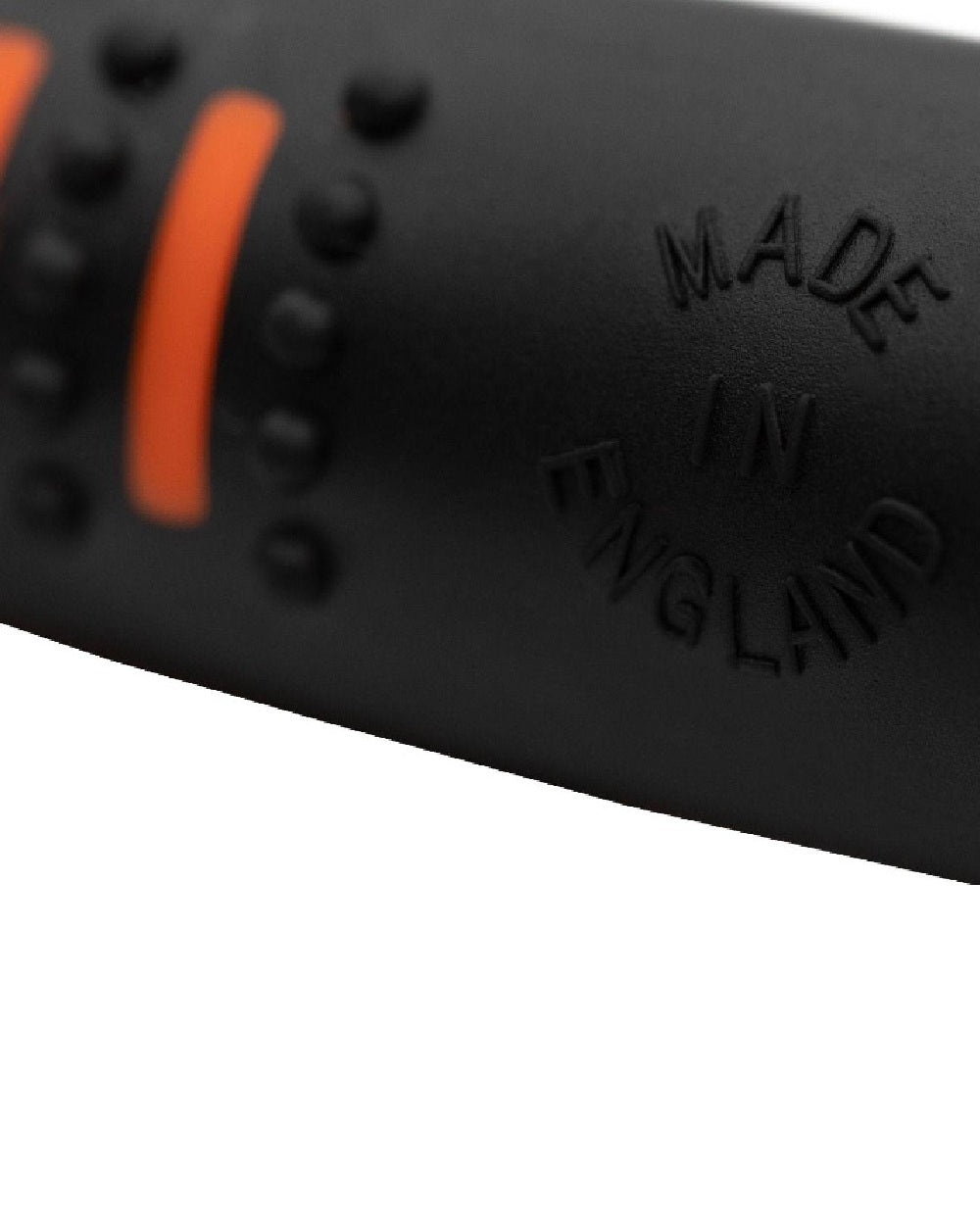 Black on Day Glow Orange Coloured Acme 211.5 Alpha Dog Whistle on white background #colour_black-on-day-glow-orange