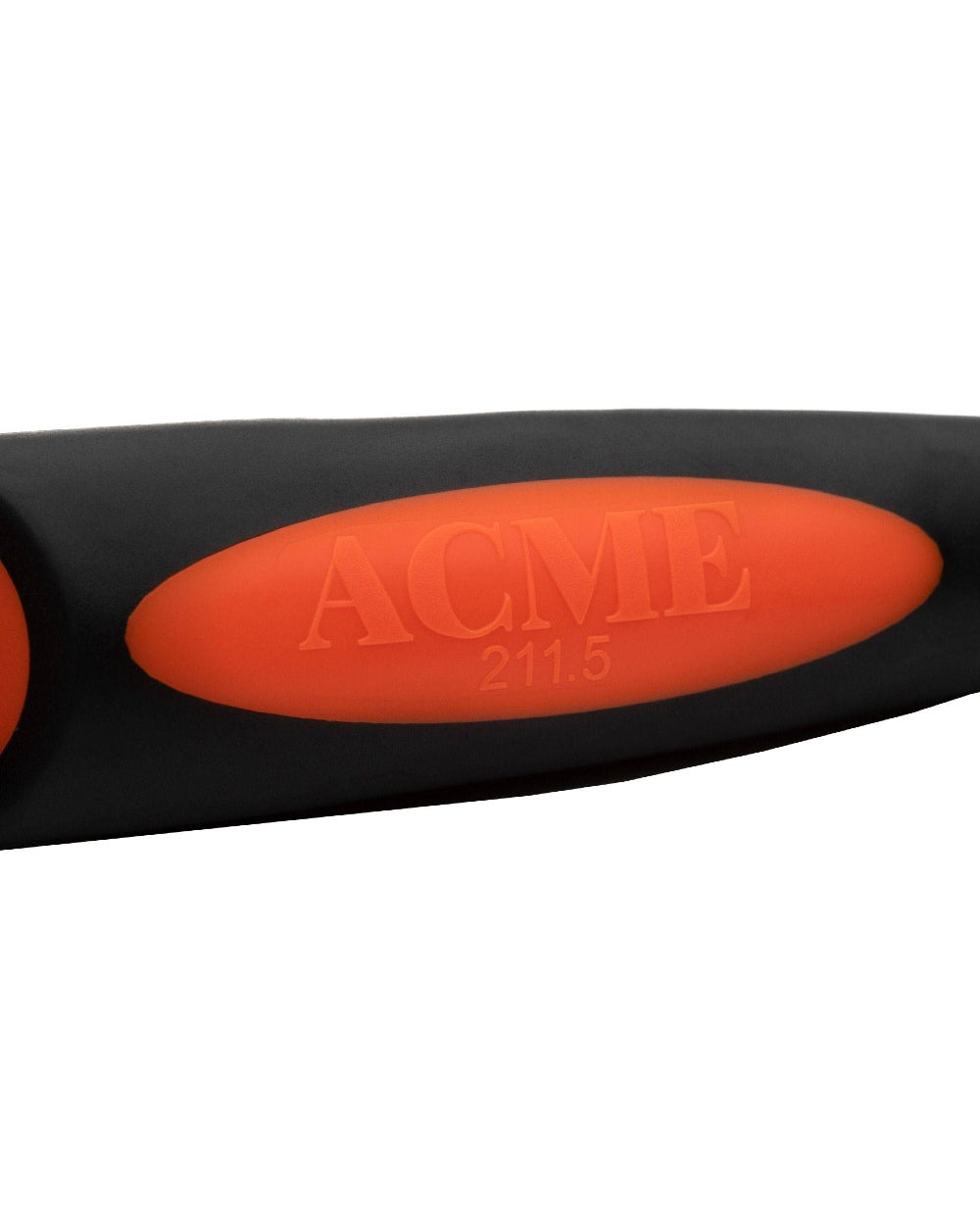 Black on Day Glow Orange Coloured Acme 211.5 Alpha Dog Whistle on white background #colour_black-on-day-glow-orange