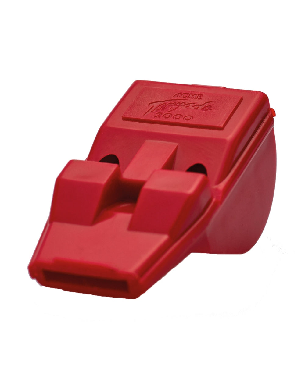 Red Coloured Acme Tornado Sports Whistle on white background #colour_red