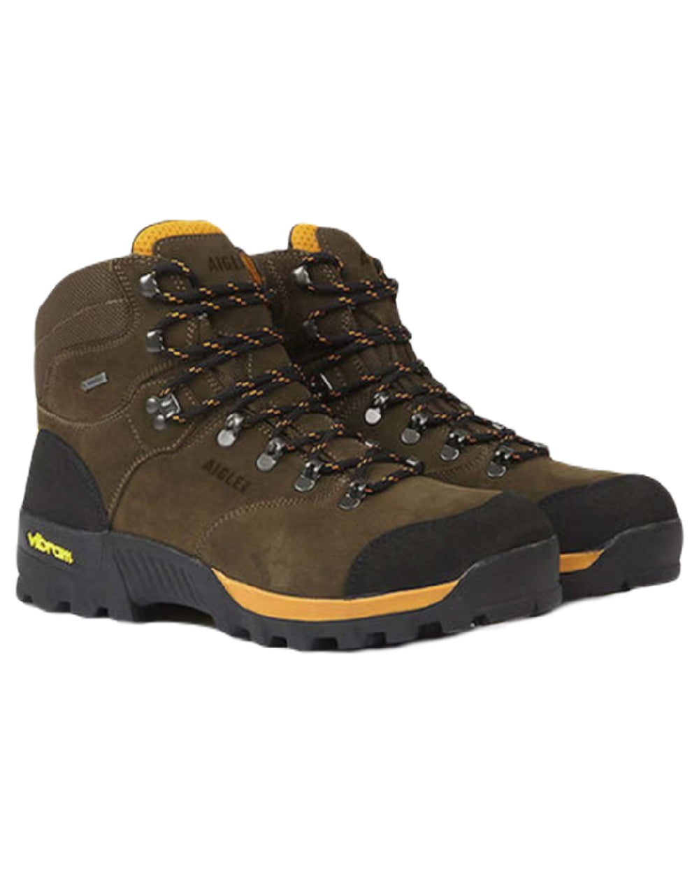 Sepia coloured Aigle Altavio Gore-Tex Boots on white background #colour_sepia