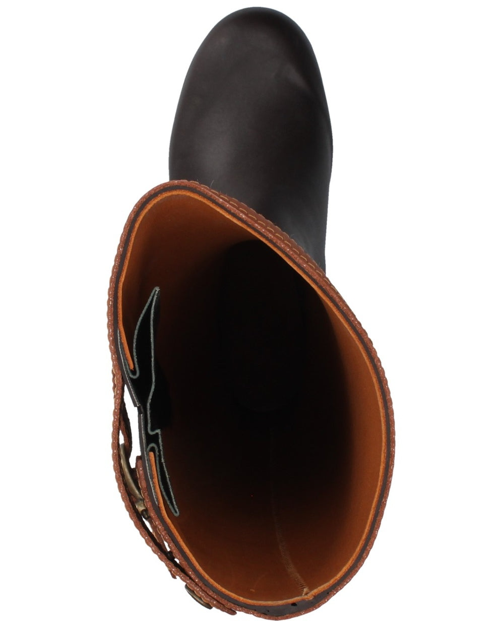 Dark Brown Coloured Aigle Parcours 2 Signature Wellingtons On A White Background #colour_dark-brown