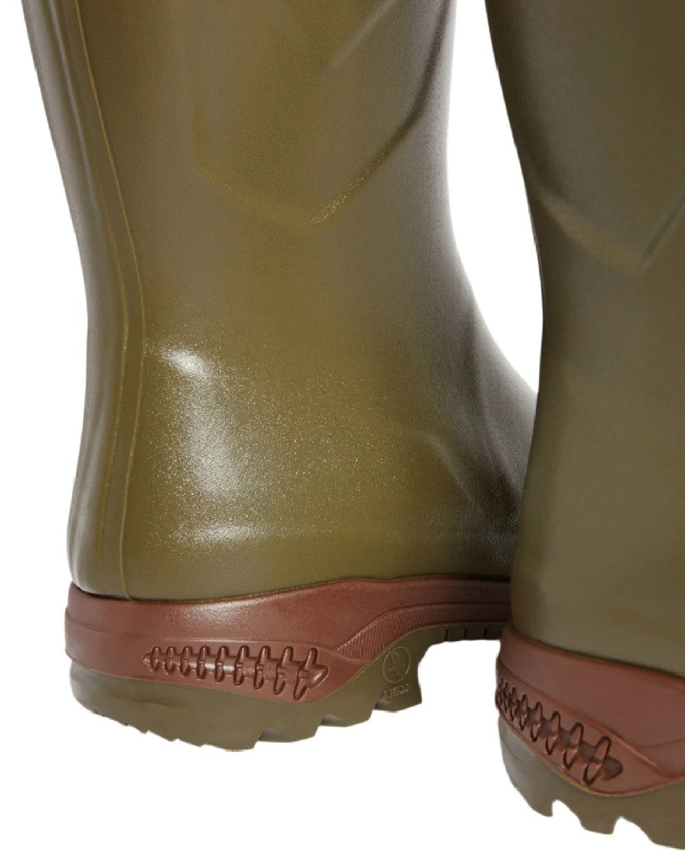 Kaki coloured Aigle Parcours 2 Wellington Boots on white background #colour_kaki