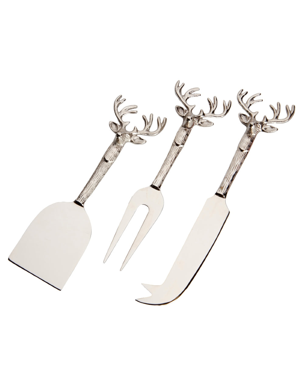 Bisley 3 Piece Stainless Steel Cheese Set on white background #style_stag