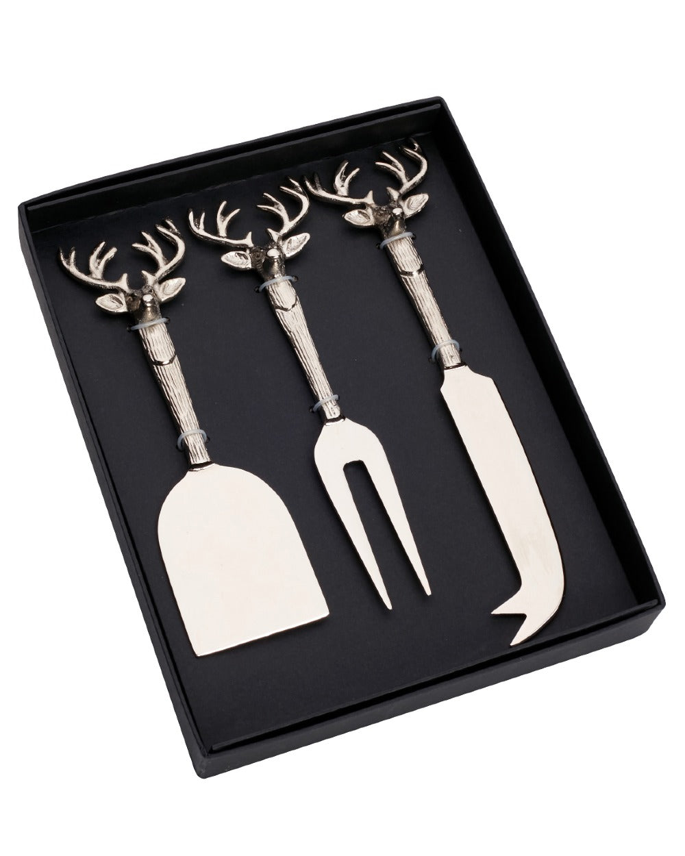 Bisley 3 Piece Stainless Steel Cheese Set on white background #style_stag