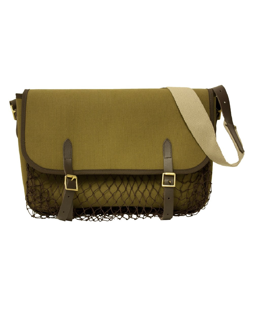 Green Coloured Bisley Canvas Game Bag on white background #colour_green