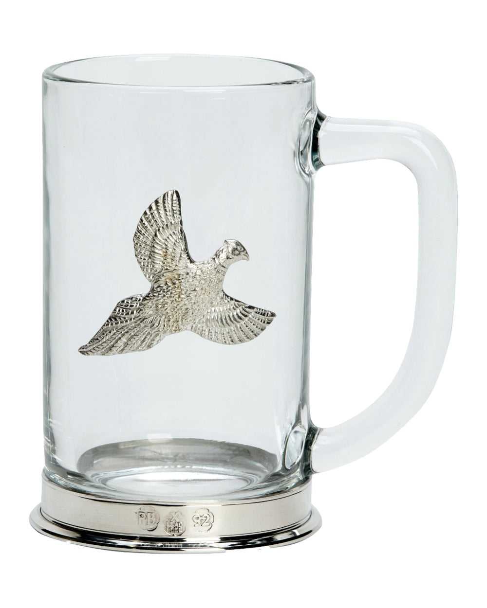 Flying Pheasant styled Bisley Glass Tankard on white background #style_flying-pheasant