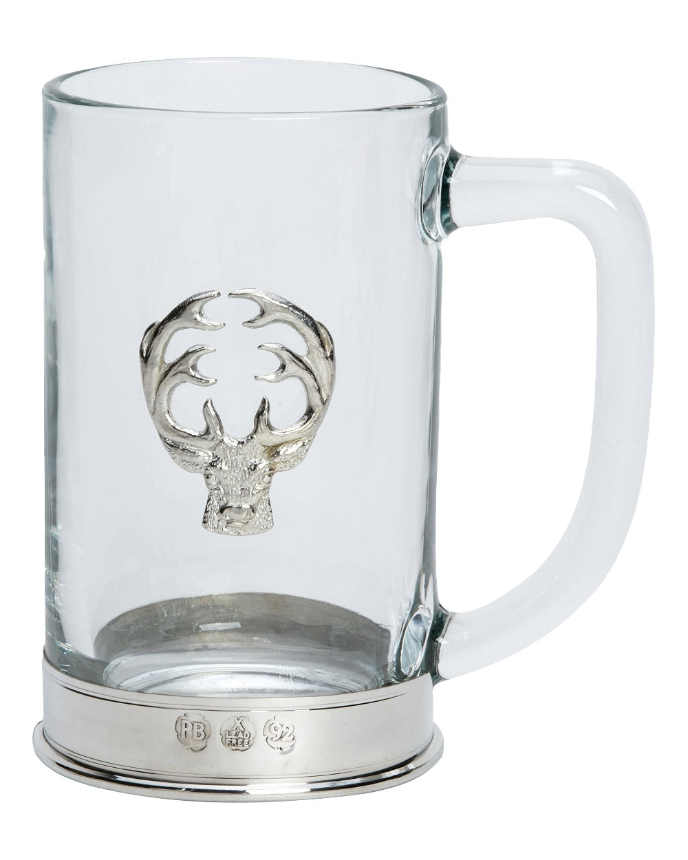 Stag styled Bisley Glass Tankard on white background #style_stag