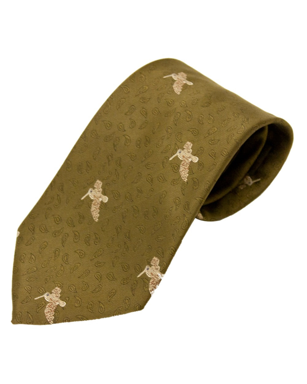 No 6 Woodcock Style Bisley Polyester Tie on white background #style_no-6-woodcock