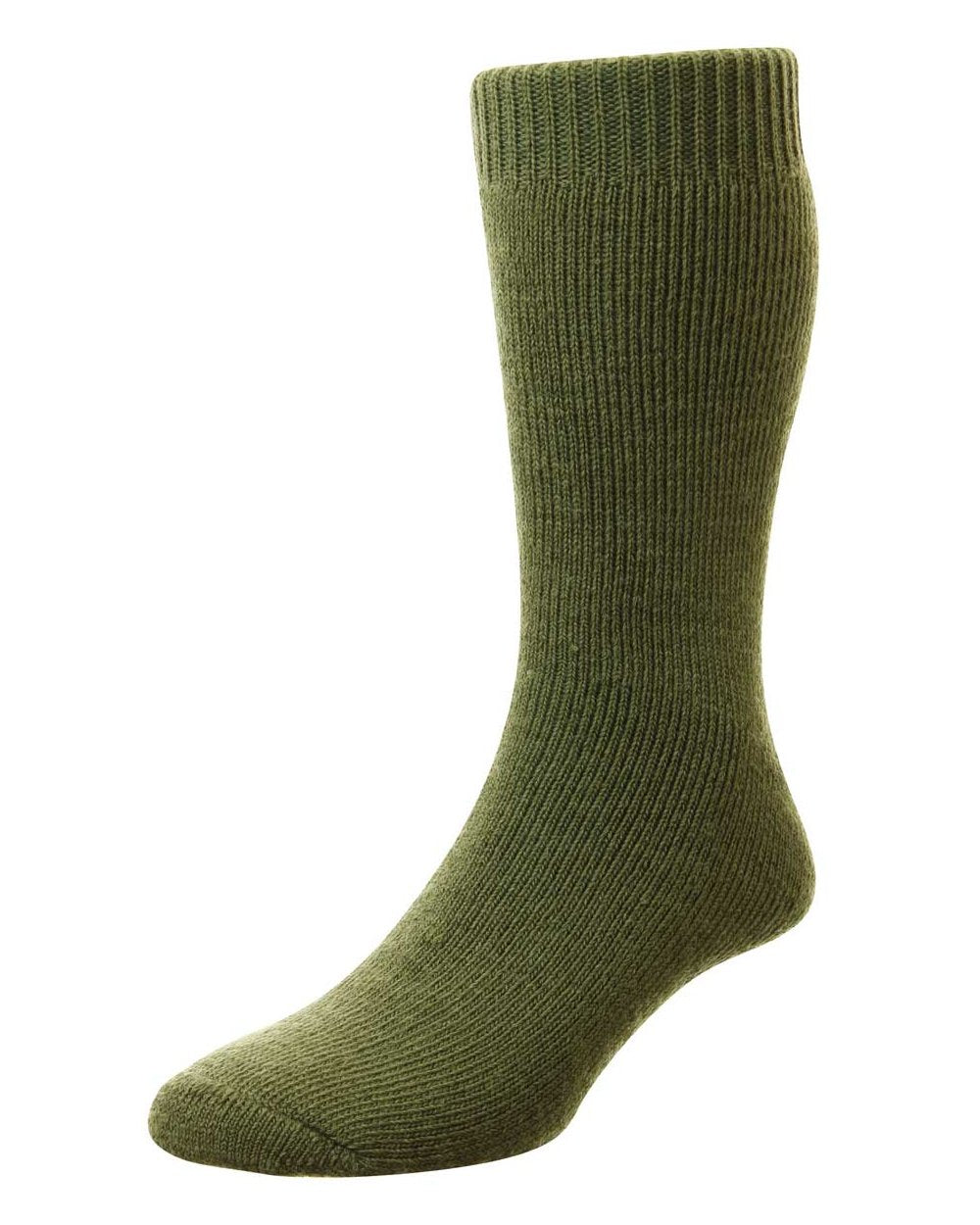 Green Coloured Bisley Rambler Socks on white background #colour_green