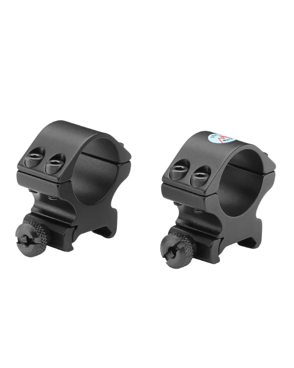 Bisley TO54C Mounts Two Piece Weaver Medium 25mm Tube On White Background