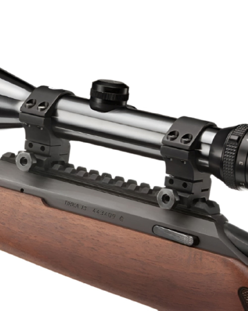 Bisley Two Piece High Weaver/Picatinny 30mm Adjustable Mounts On White Background