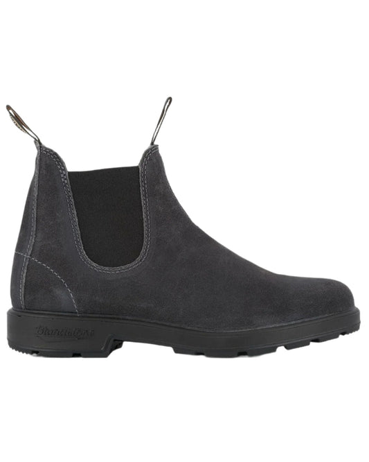 Steel Grey coloured Blundstone 1910 Steel Grey Suede Leather Chelsea Boots on white background #colour_steel-grey