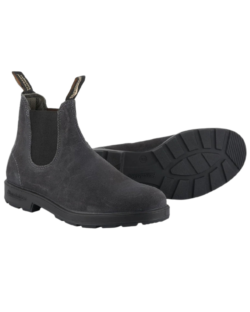 Steel Grey coloured Blundstone 1910 Steel Grey Suede Leather Chelsea Boots on white background #colour_steel-grey