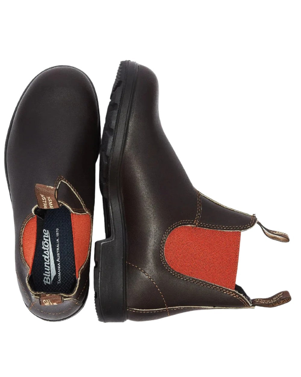 Brown Terracotta coloured Blundstone 1918 Brown Terracotta Chelsea Boots on white background #colour_brown-terracotta