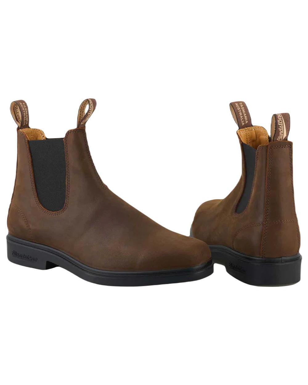 Antique Brown coloured Blundstone 2029 Brown Leather Chelsea Boots on white background #colour_antique-brown