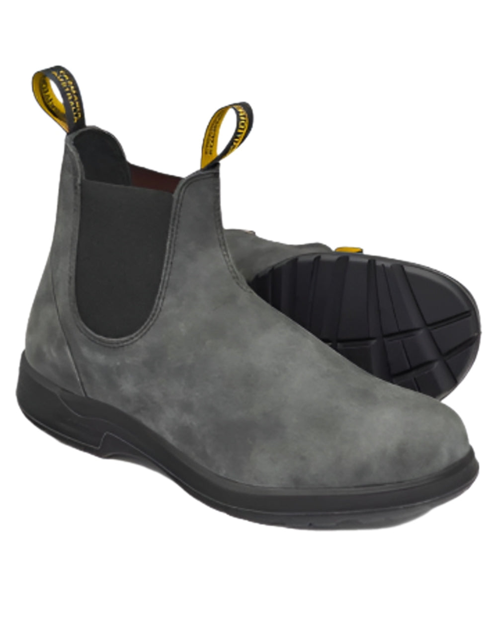 Rustic Black Coloured Blundstone 2055 Rustic Black Chelsea Boots on white background #colour_rustic-black