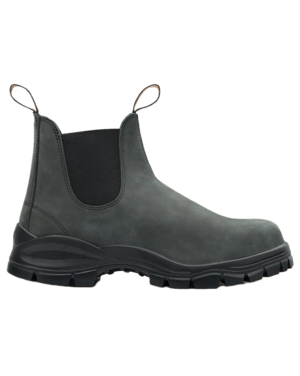 Rustic Black coloured Blundstone 2238 Leather Chelsea Boots on white background #colour_rustic-black