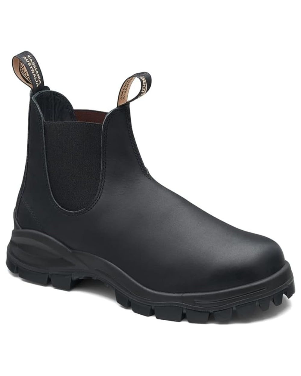 Black coloured Blundstone 2240 Black Leather Chelsea Boots on white background #colour_black
