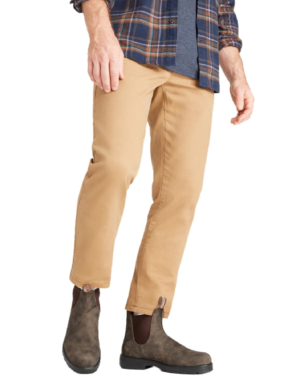 Rustic Brown coloured Blundstone Classic 585 Chelsea Boots on white background #colour_rustic-brown