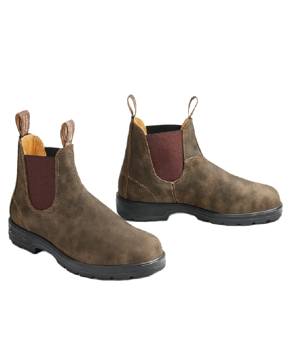 Rustic Brown coloured Blundstone Classic 585 Chelsea Boots on white background #colour_rustic-brown