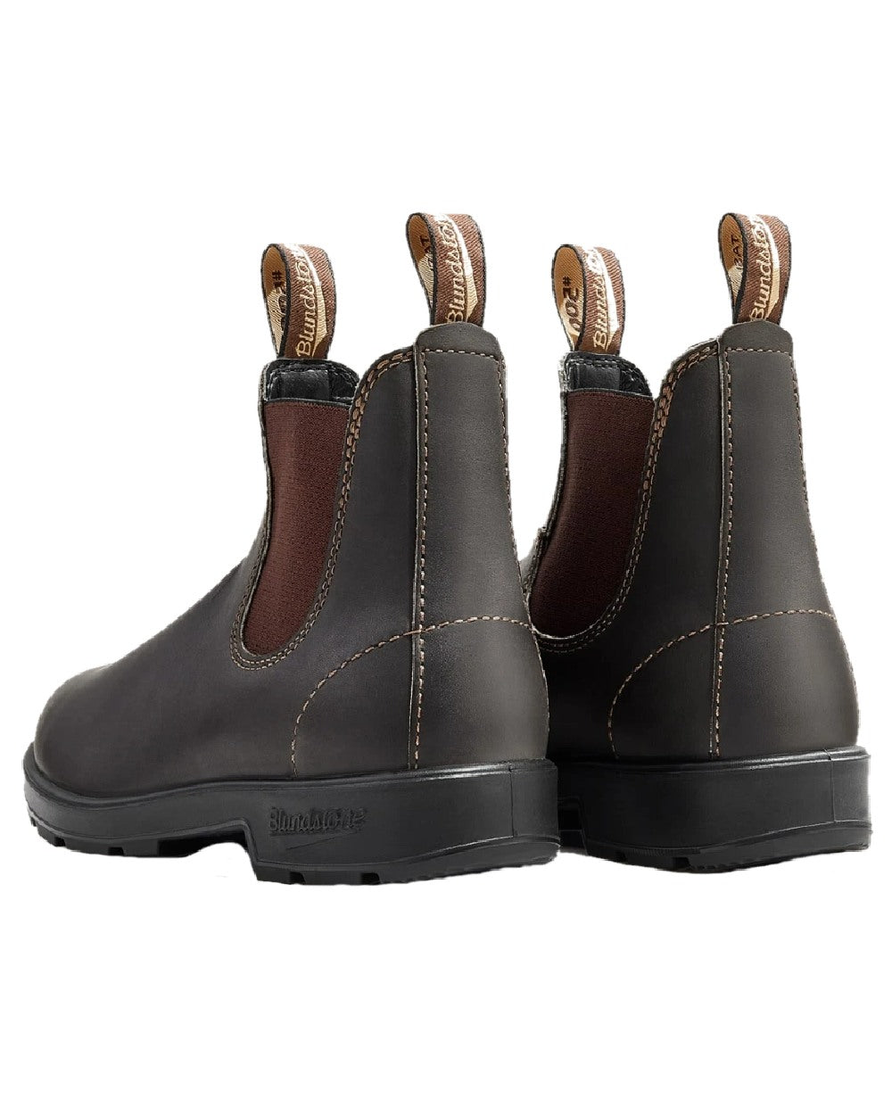 Stout Brown coloured Blundstone Original 500 Chelsea Boots on white background #colour_stout-brown