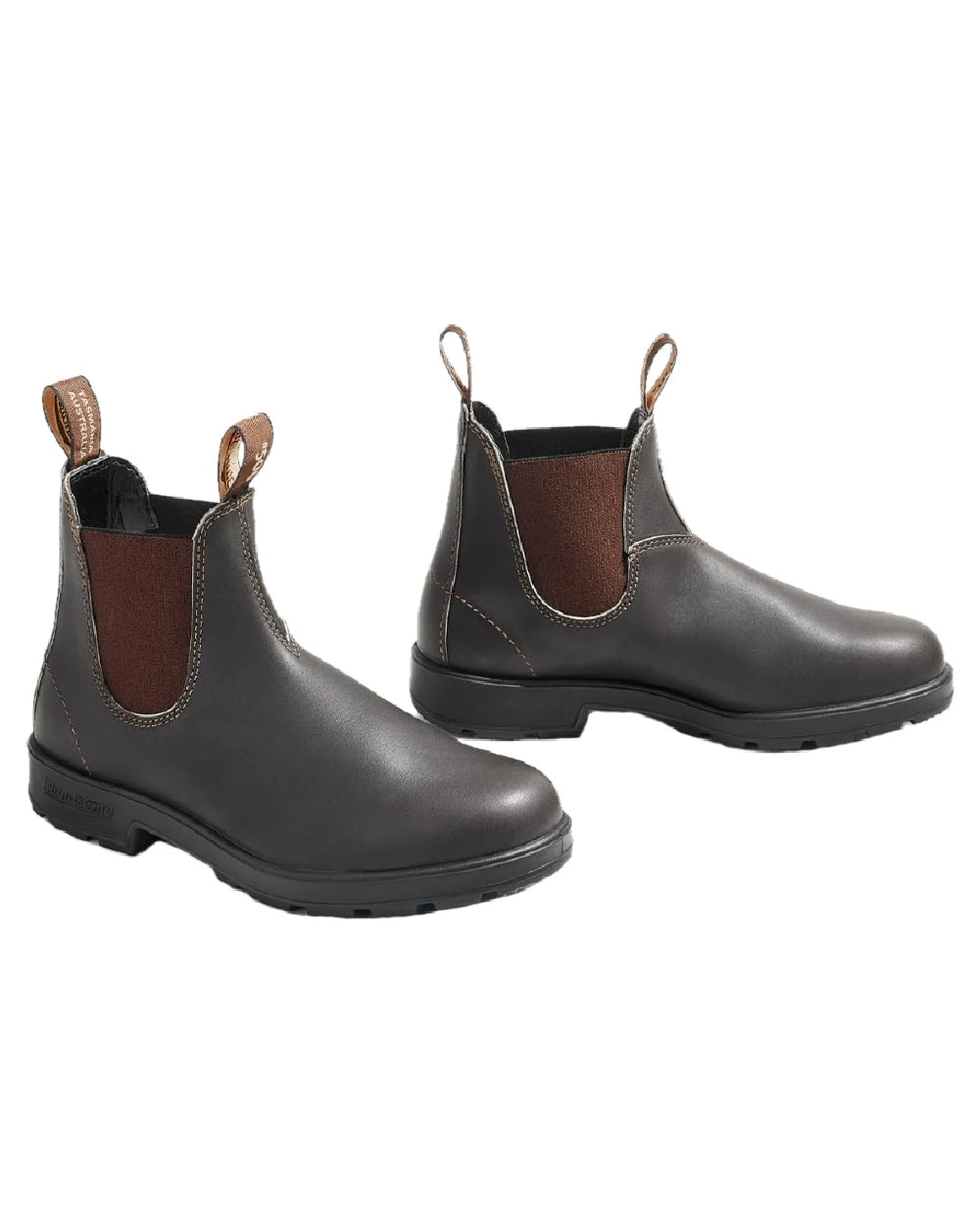 Stout Brown coloured Blundstone Original 500 Chelsea Boots on white background #colour_stout-brown
