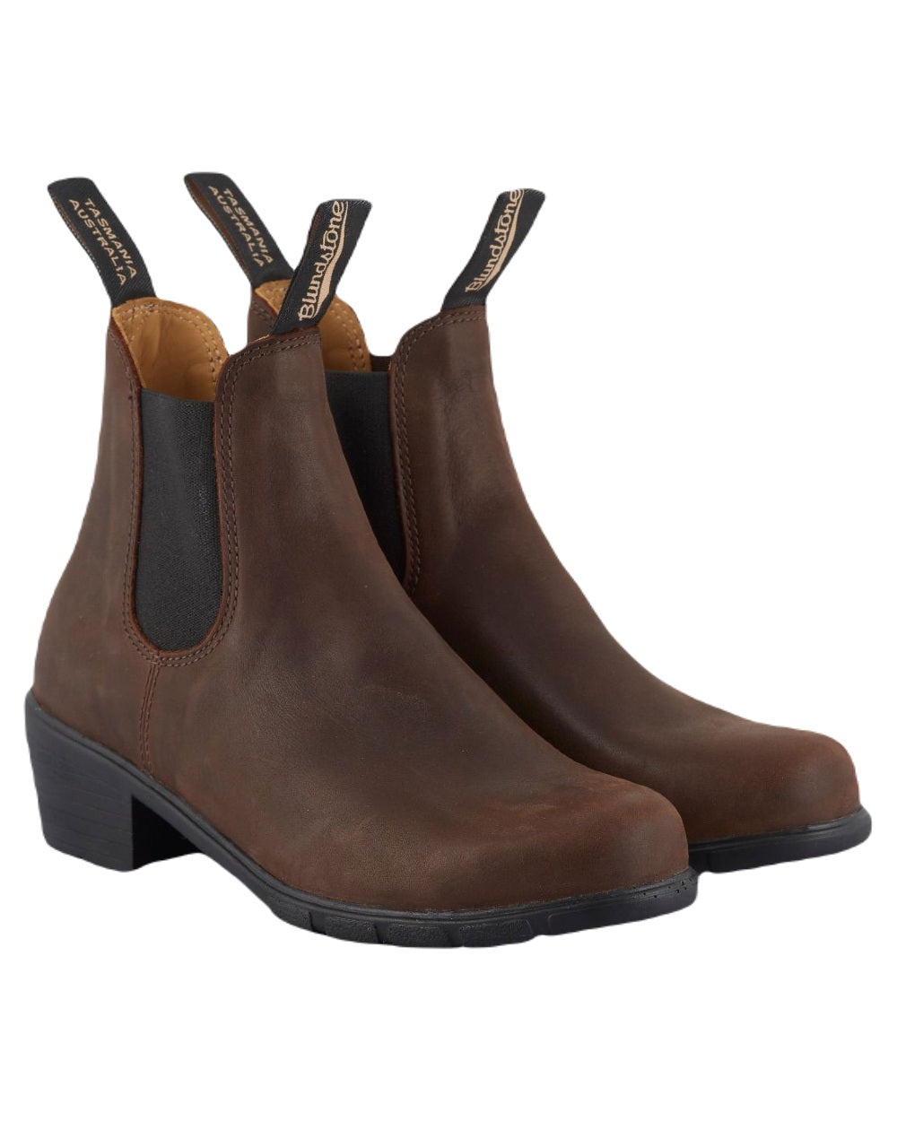 Antique Brown coloured Blundstone Womens 1673 Chelsea Boots on white background #colour_antique-brown