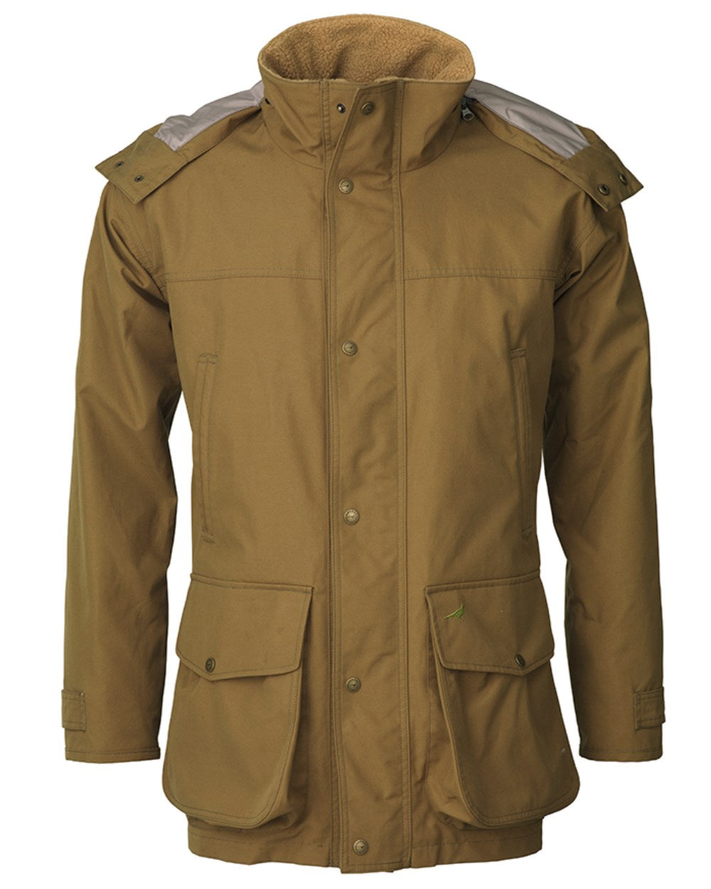 Bronze Coloured Laksen Merlin Ventile Shooting Coat On A White Background #colour_bronze
