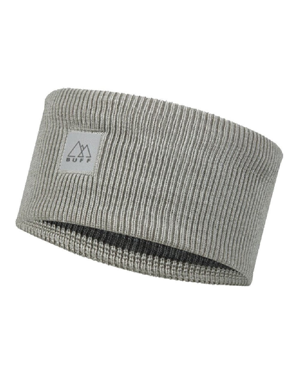 Light Grey Coloured Buff CrossKnit Headband on white background #colour_light-grey
