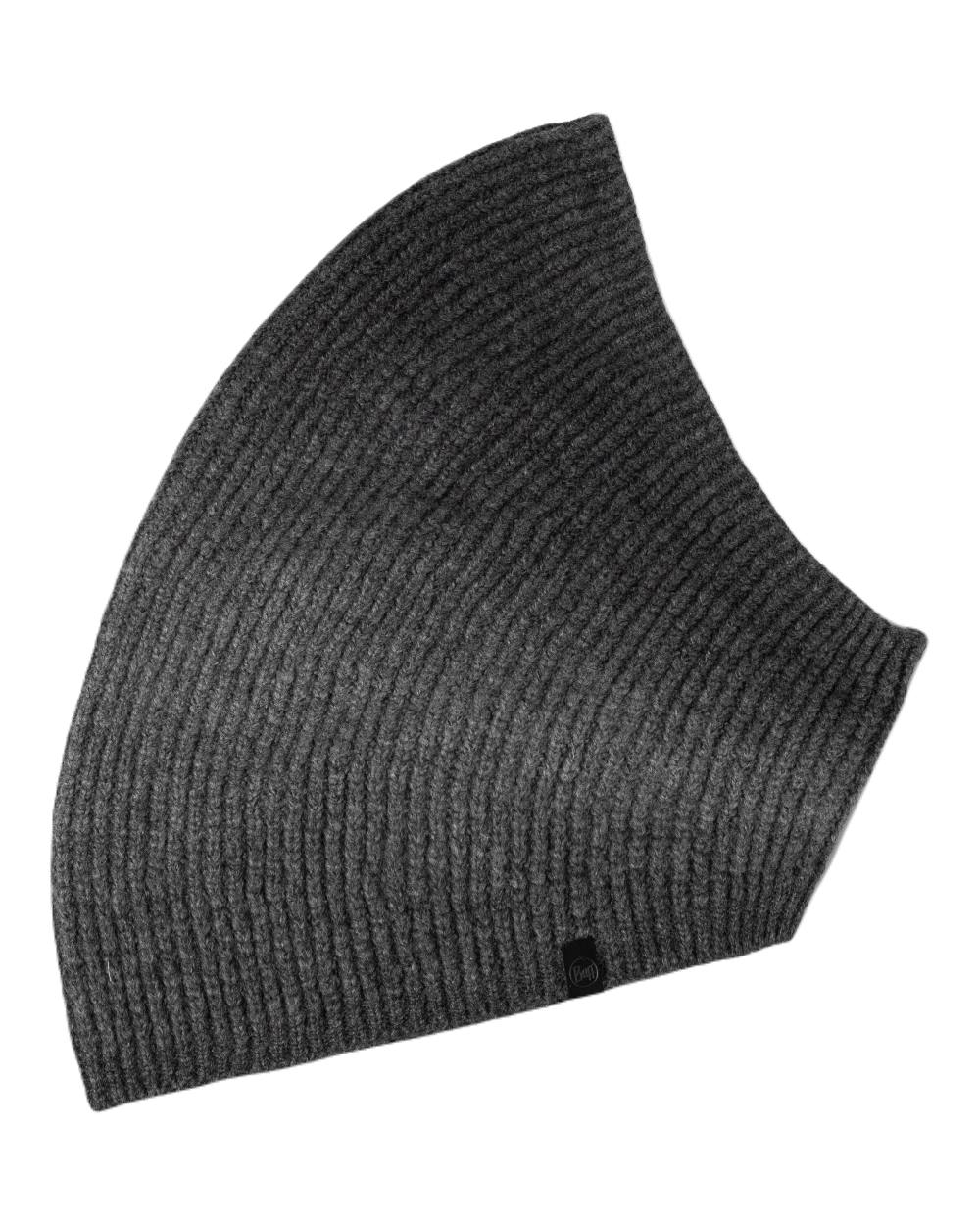 Graphite coloured Buff Datma Knitted Neckwarmer on white background #colour_graphite