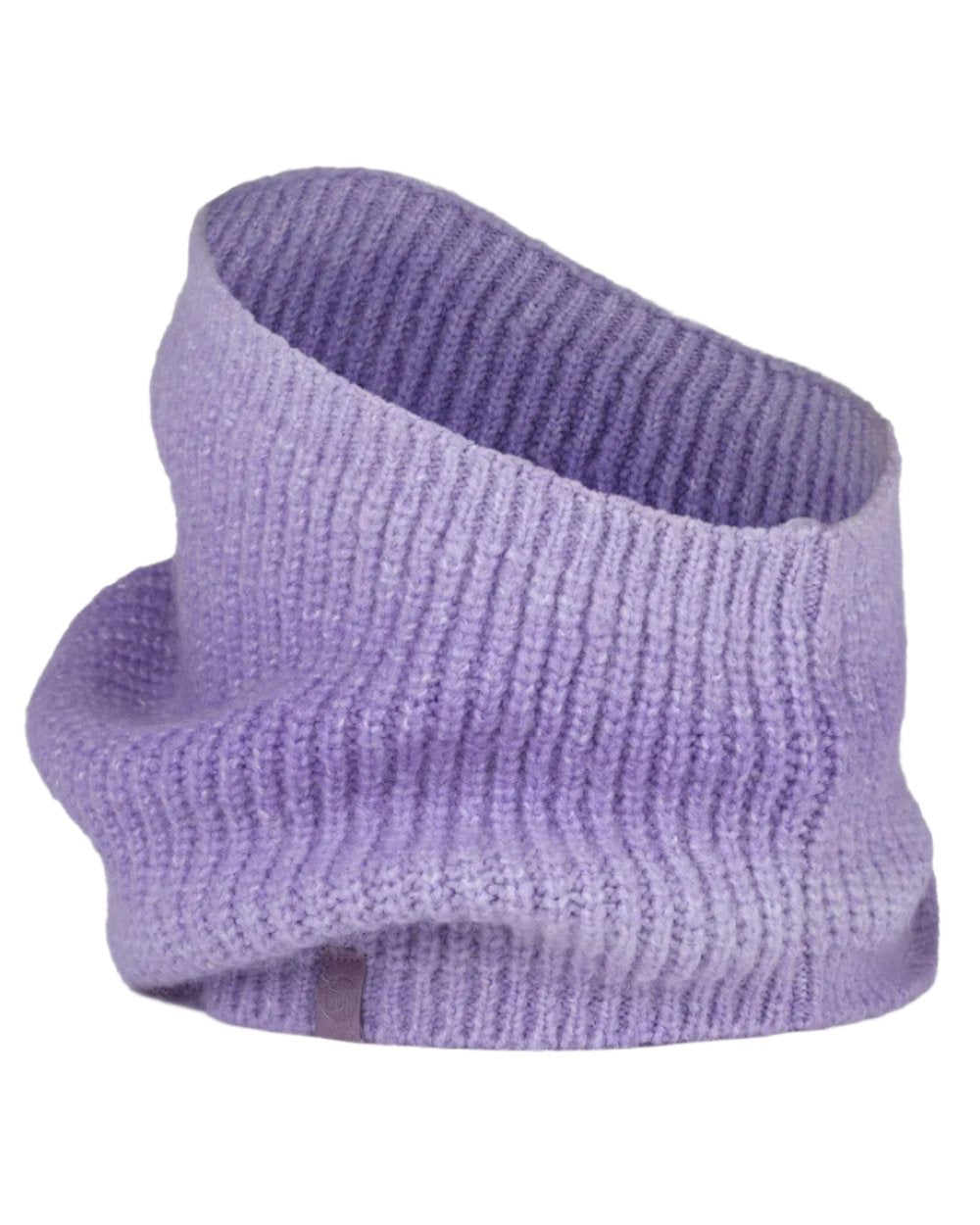 Lavender coloured Buff Datma Knitted Neckwarmer on white background #colour_lavender