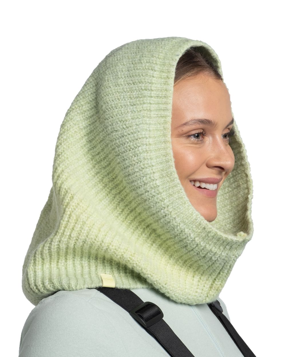 Opaline coloured Buff Datma Knitted Neckwarmer on white background #colour_opaline
