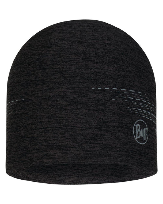 Black Coloured Buff DryFlx Beanie on white background #colour_black