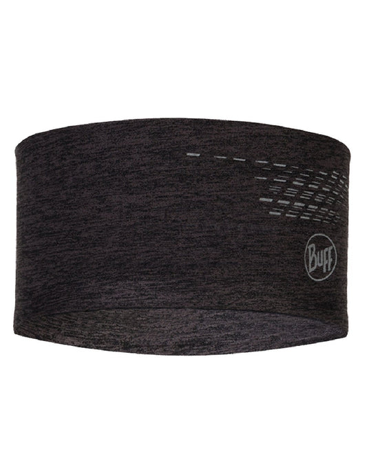 Black Coloured Buff DryFlx Headband on white background #colour_black