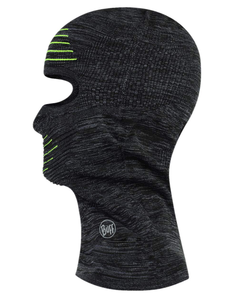Black Coloured Buff Dryflx Pro Solid Balaclava on white background #colour_black
