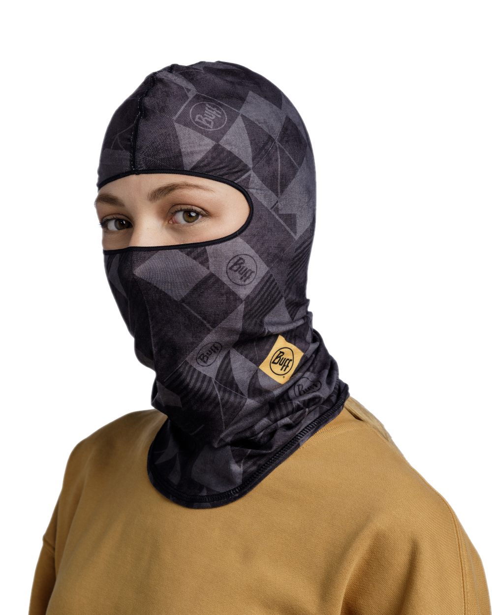 Graphite Coloured Buff Ecostretch Balaclava on white background #colour_graphite