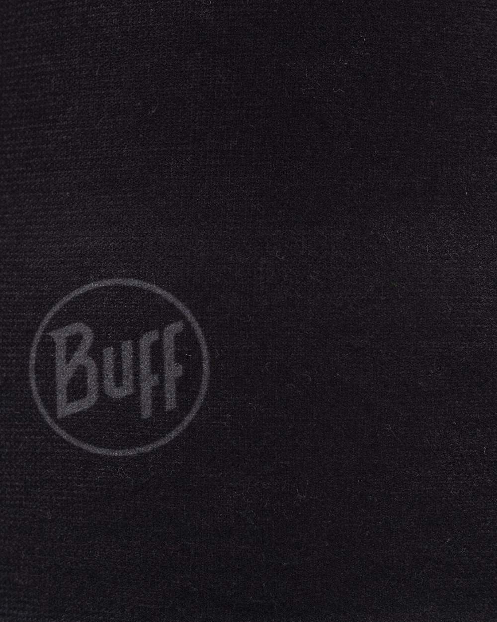 Black Coloured Buff Ecostretch Beanie on white background #colour_black