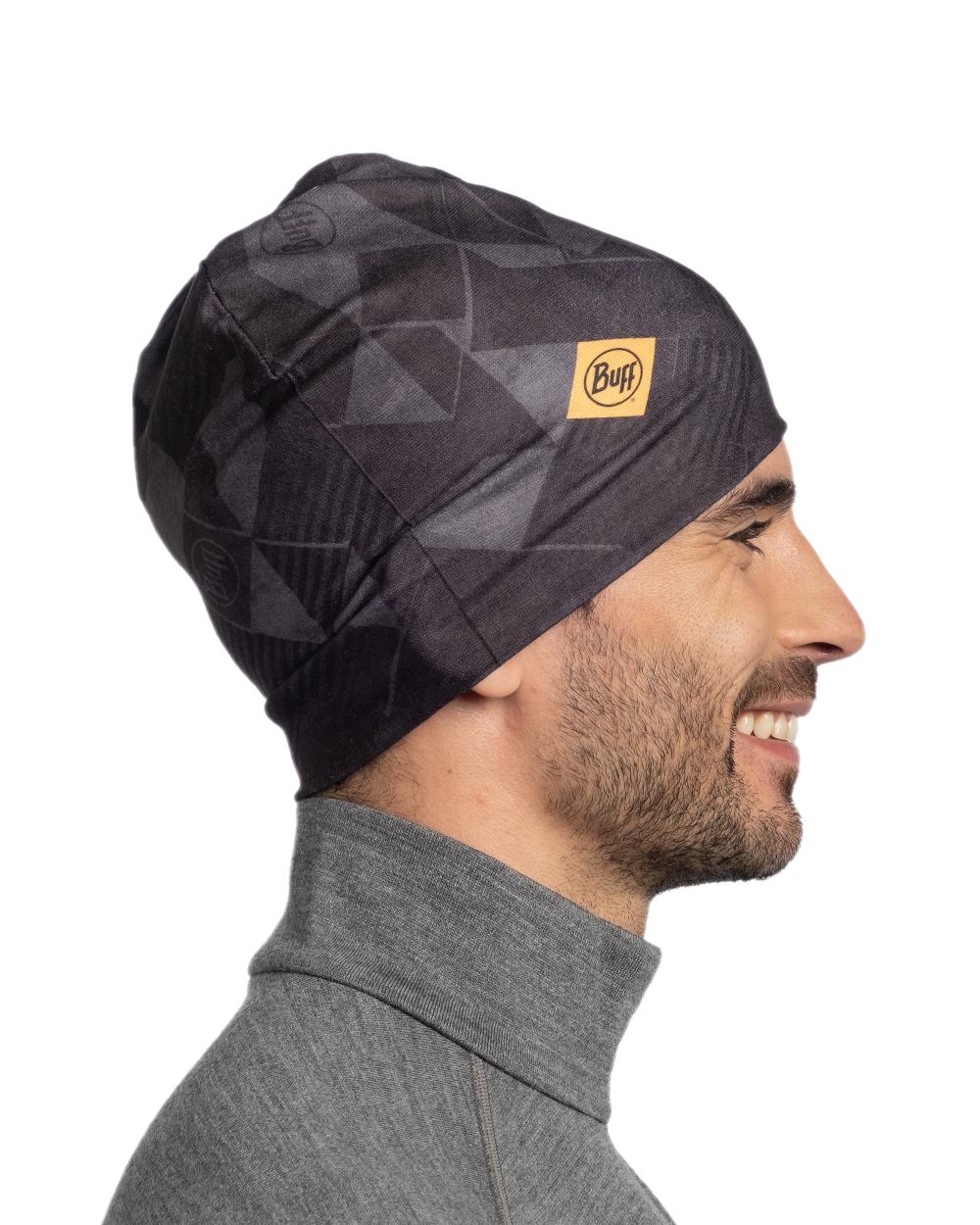 Graphite Coloured Buff Ecostretch Beanie on white background #colour_graphite