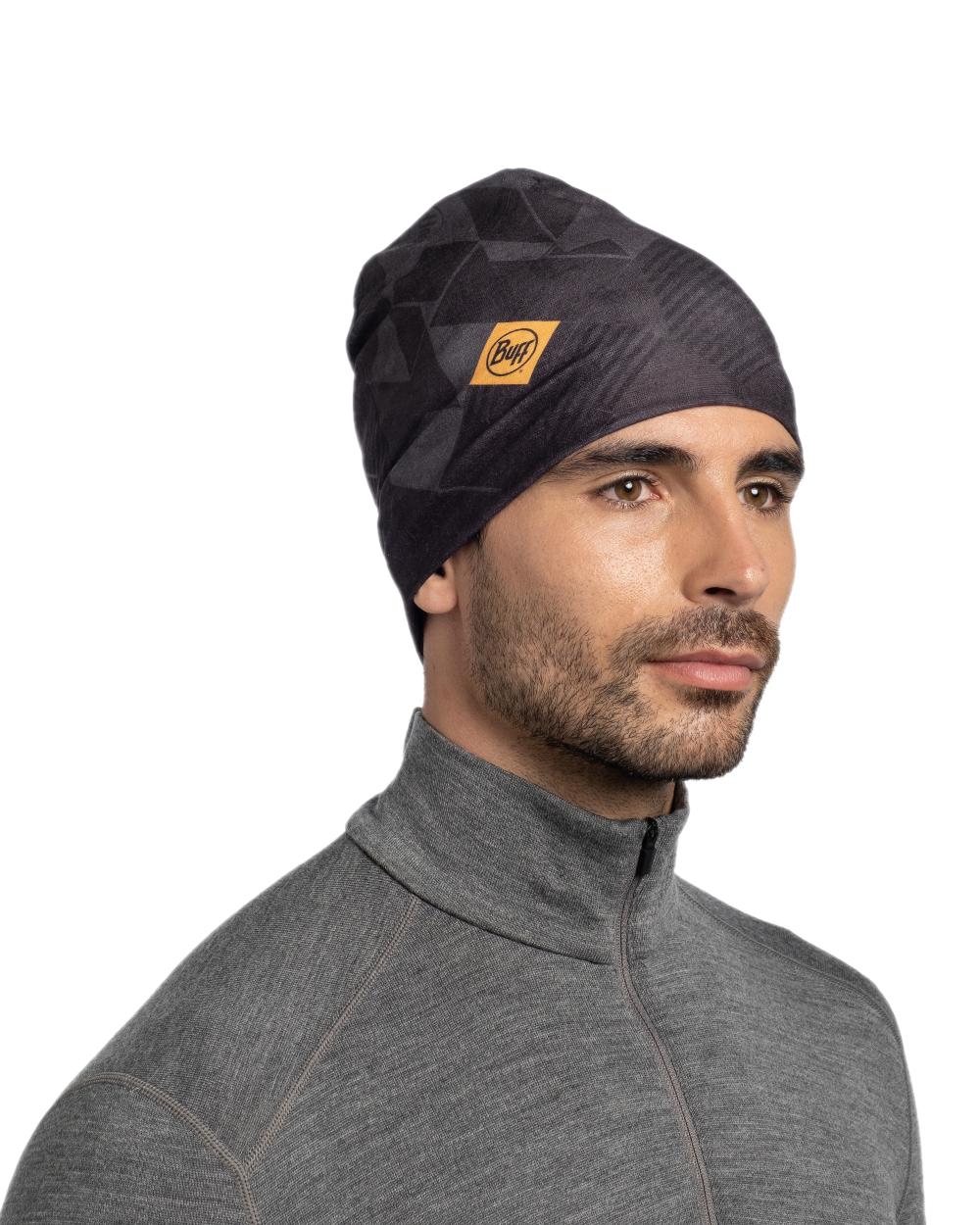 Graphite Coloured Buff Ecostretch Beanie on white background #colour_graphite