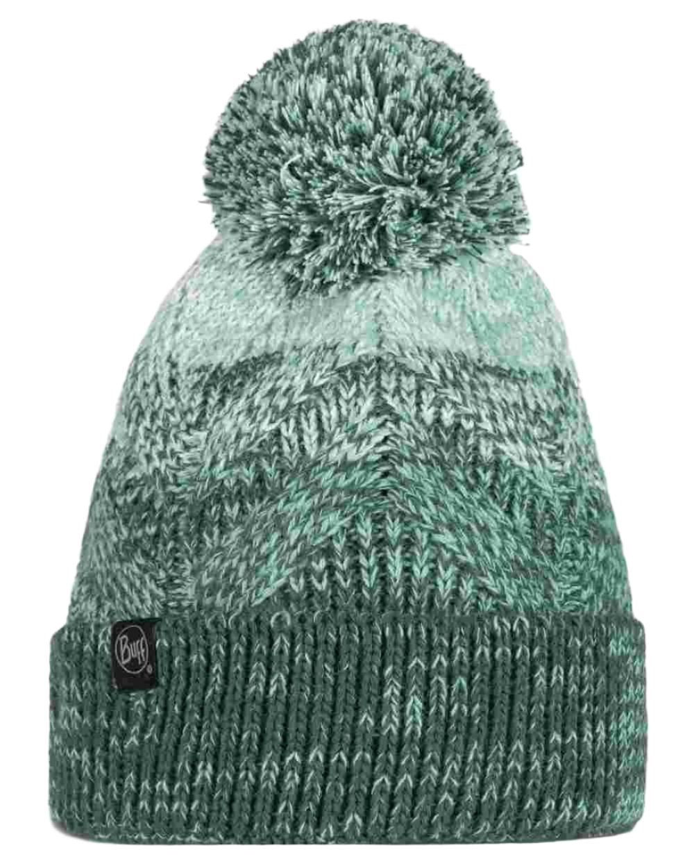 Silversage Coloured Buff Masha Knitted & Fleece Beanie on white background #colour_silversage