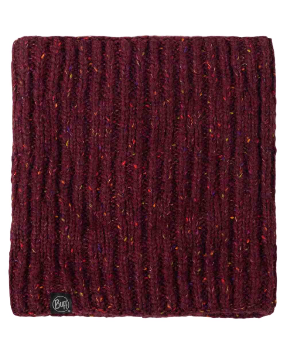 Dahlia Coloured Buff Kim Knitted Fleece Neckwarmer on white background #colour_dahlia