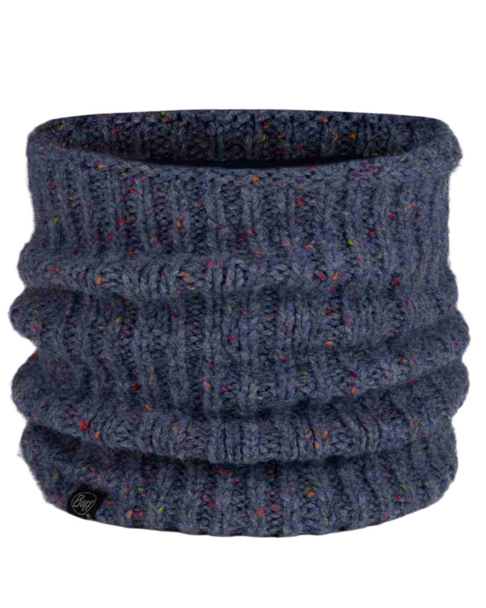 Water Coloured Buff Kim Knitted Fleece Neckwarmer on white background #colour_water