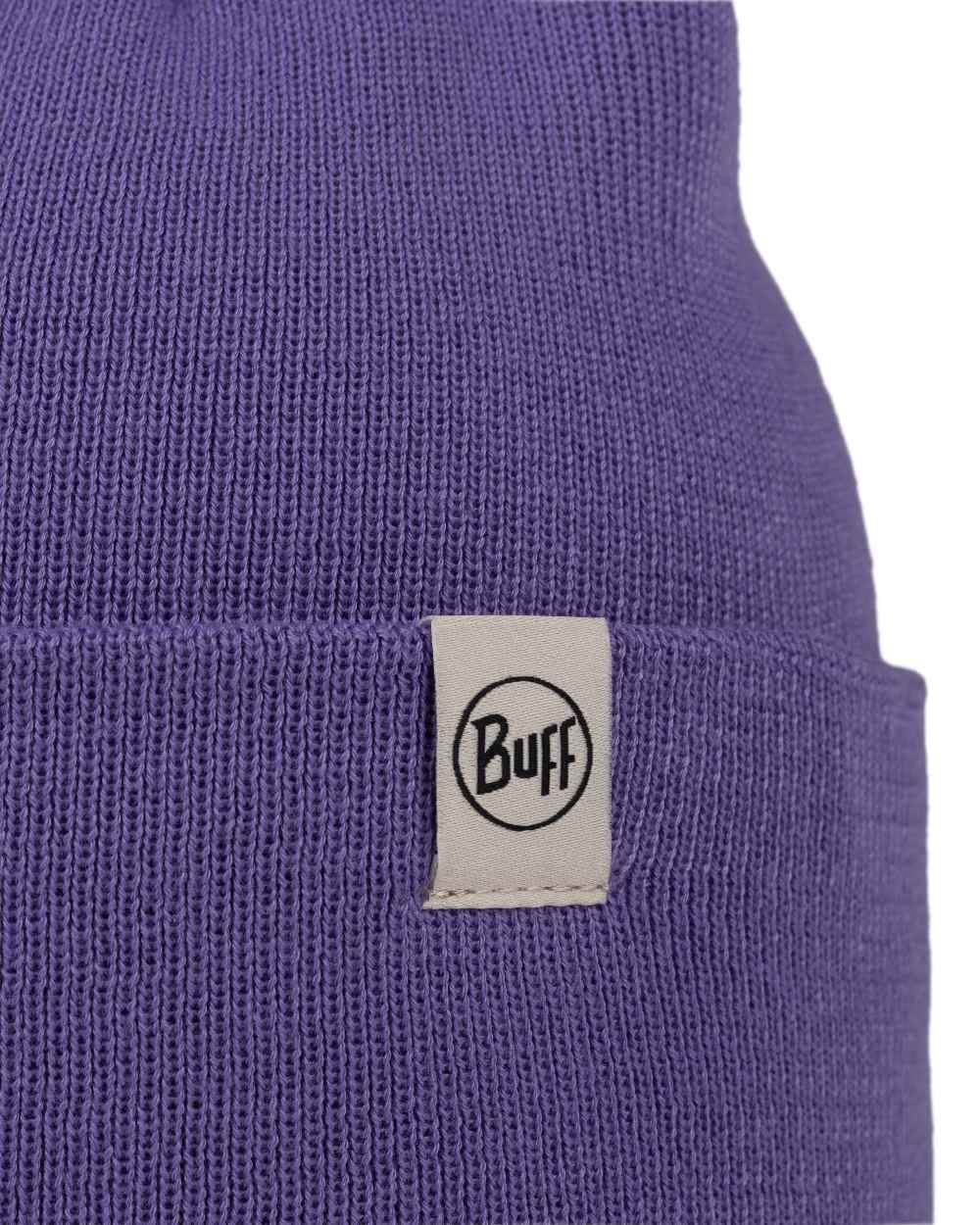 Metaverse Coloured Buff Linon Knitted Beanie on white background #colour_metaverse