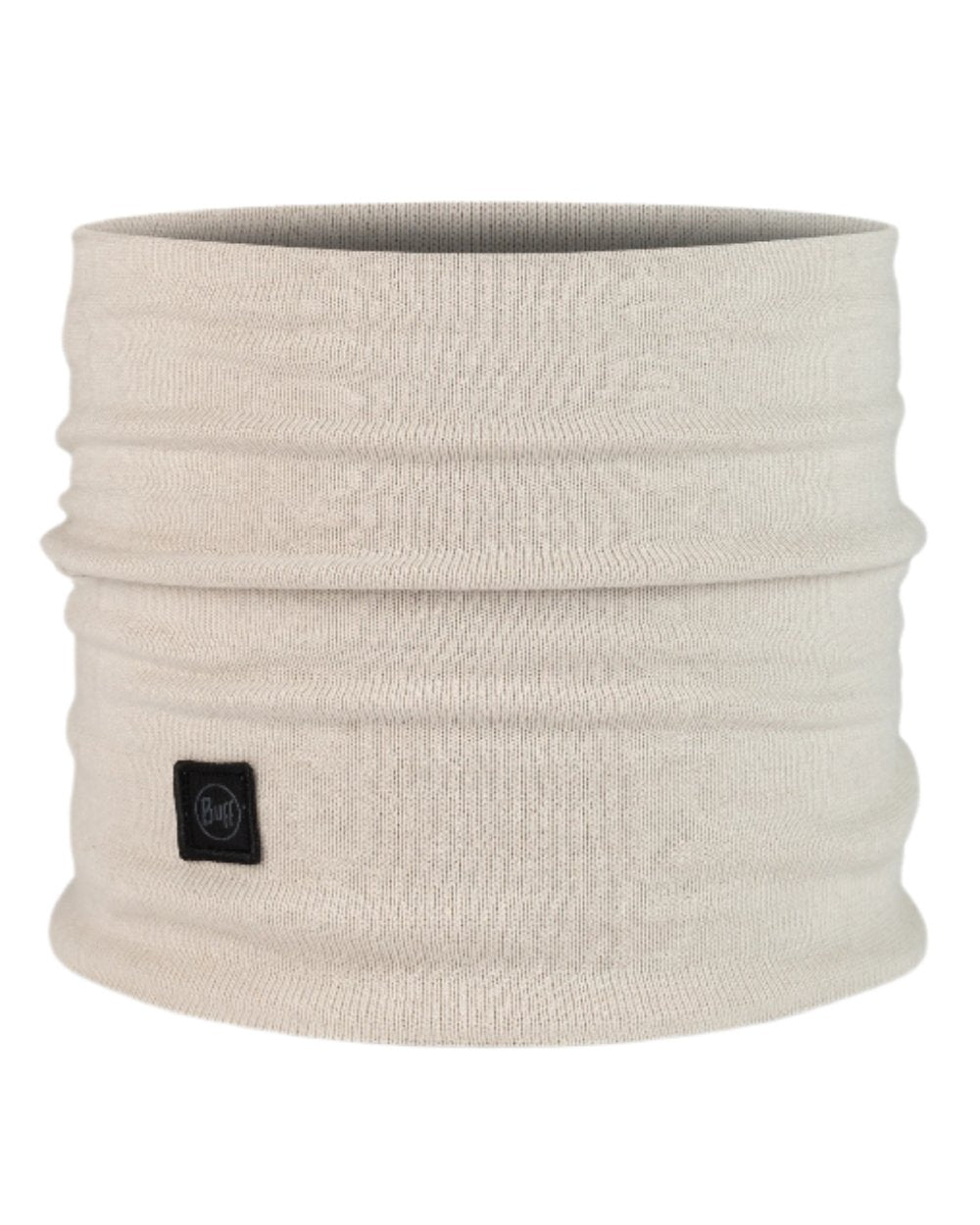 Ice Coloured Buff Knitted Neck Warmer on white background #colour_ice