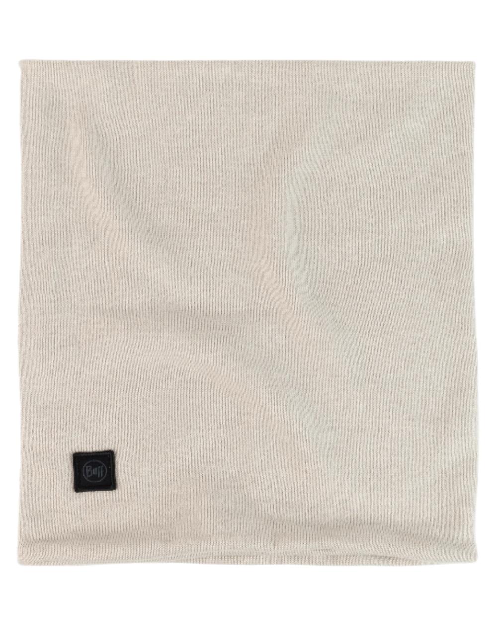 Ice Coloured Buff Knitted Neck Warmer on white background #colour_ice