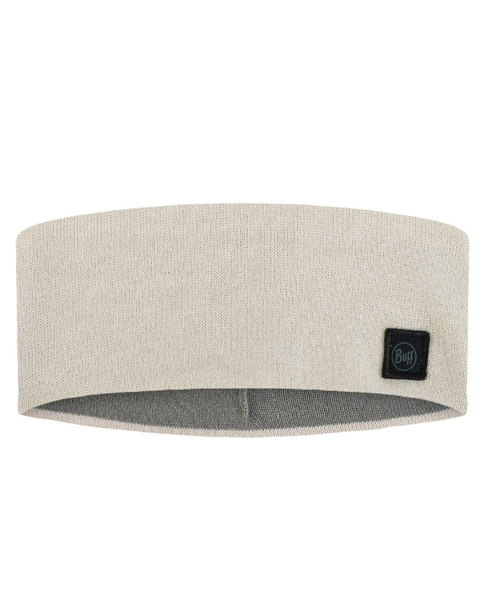 Ice Coloured Buff Knitted Polar Headband on white background #colour_ice