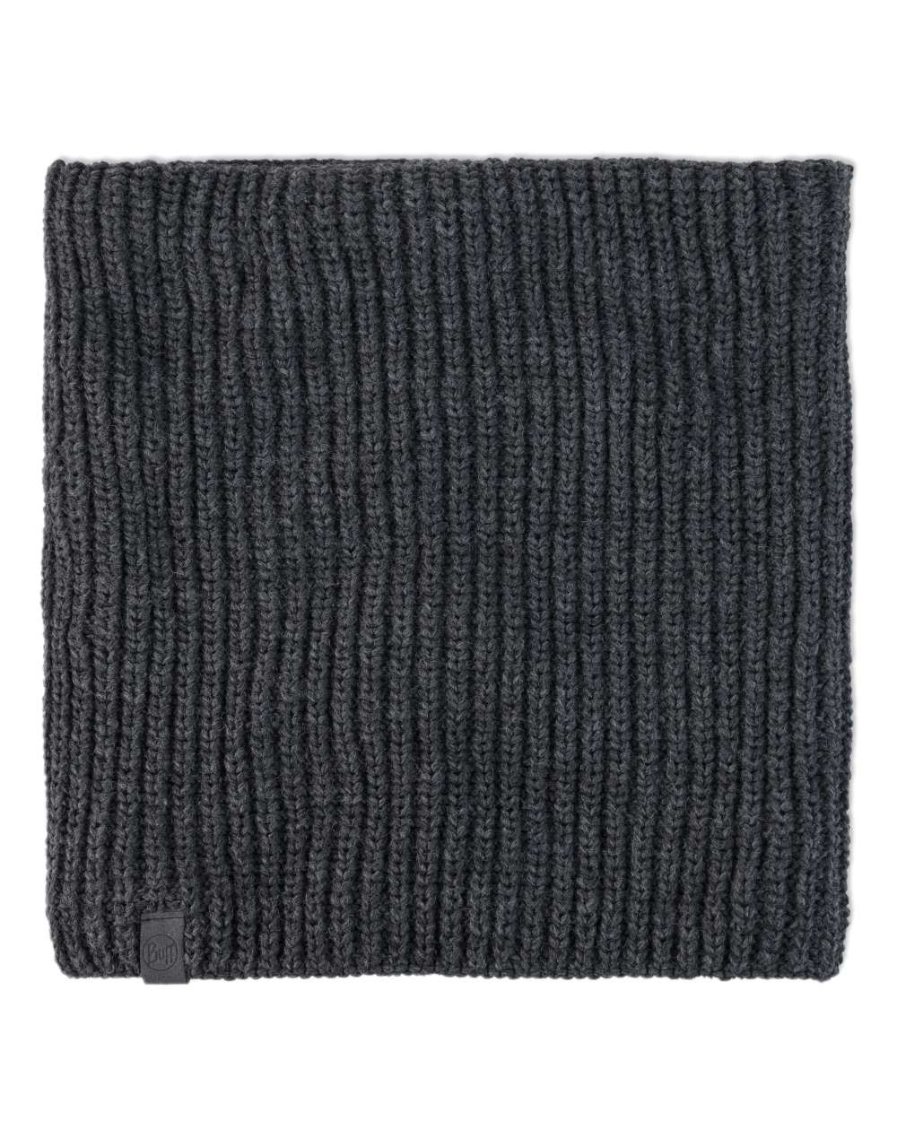 Graphite Coloured Buff Knitted Polar Neck Warmer on white background #colour_graphite