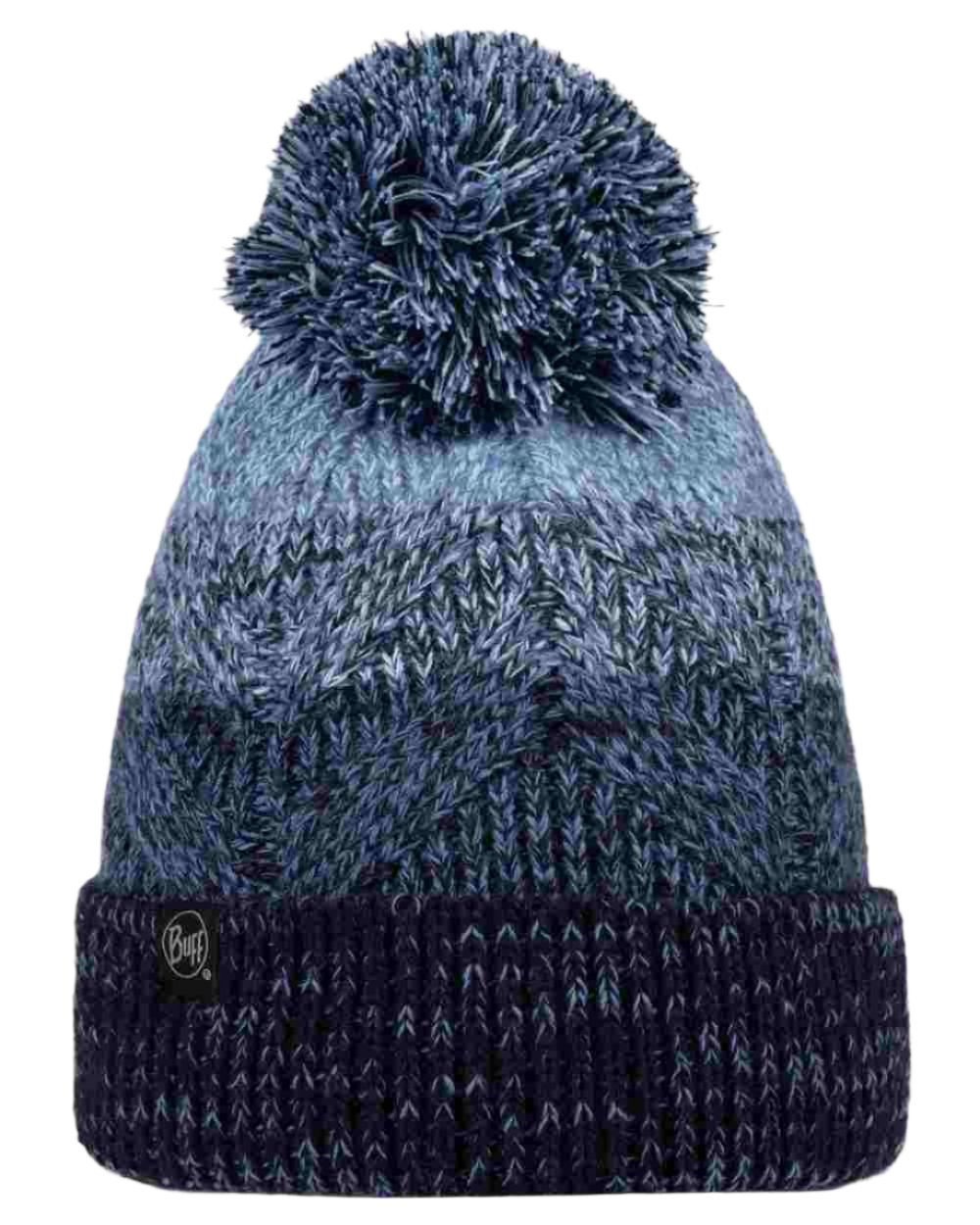 Water Coloured Buff Masha Knitted & Fleece Beanie on white background #colour_water