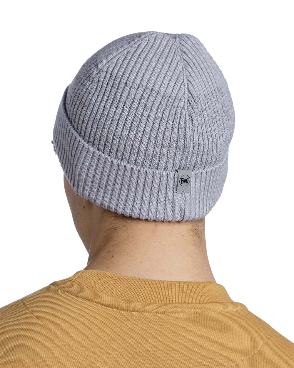 Light Grey Coloured Buff Merino Active Beanie on white background #colour_light-grey