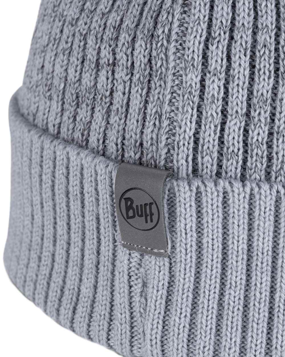 Light Grey Coloured Buff Merino Active Beanie on white background #colour_light-grey